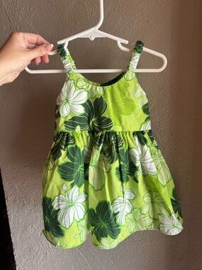 Vintage Baby Green Floral Sundress - Girls